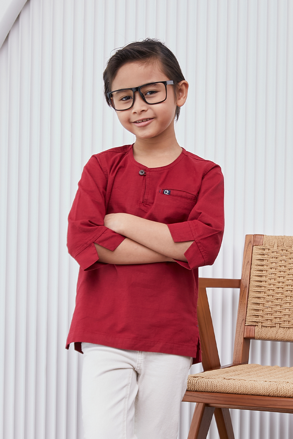 Kurta Hayder Kids - Maroon